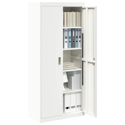 vidaXL Storage Cabinet White 80 x 40 x180 cm Steel