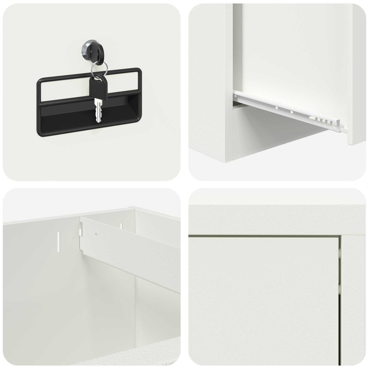 vidaXL Storage Cabinet 2 pcs Black 80 x 40 x200 cm Cold-Rolled Steel