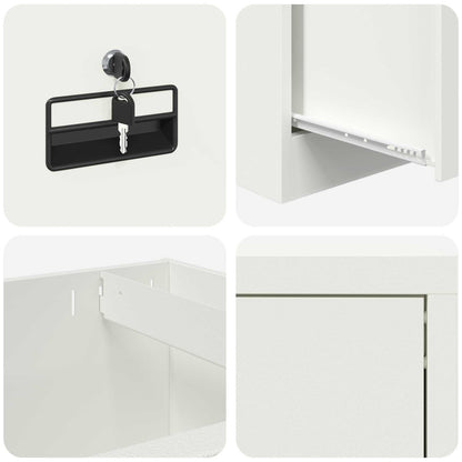 vidaXL Storage Cabinet 2 pcs Black 80 x 40 x200 cm Cold-Rolled Steel