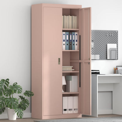 vidaXL Storage Cabinet Pink 80 x 40 x200 cm Steel