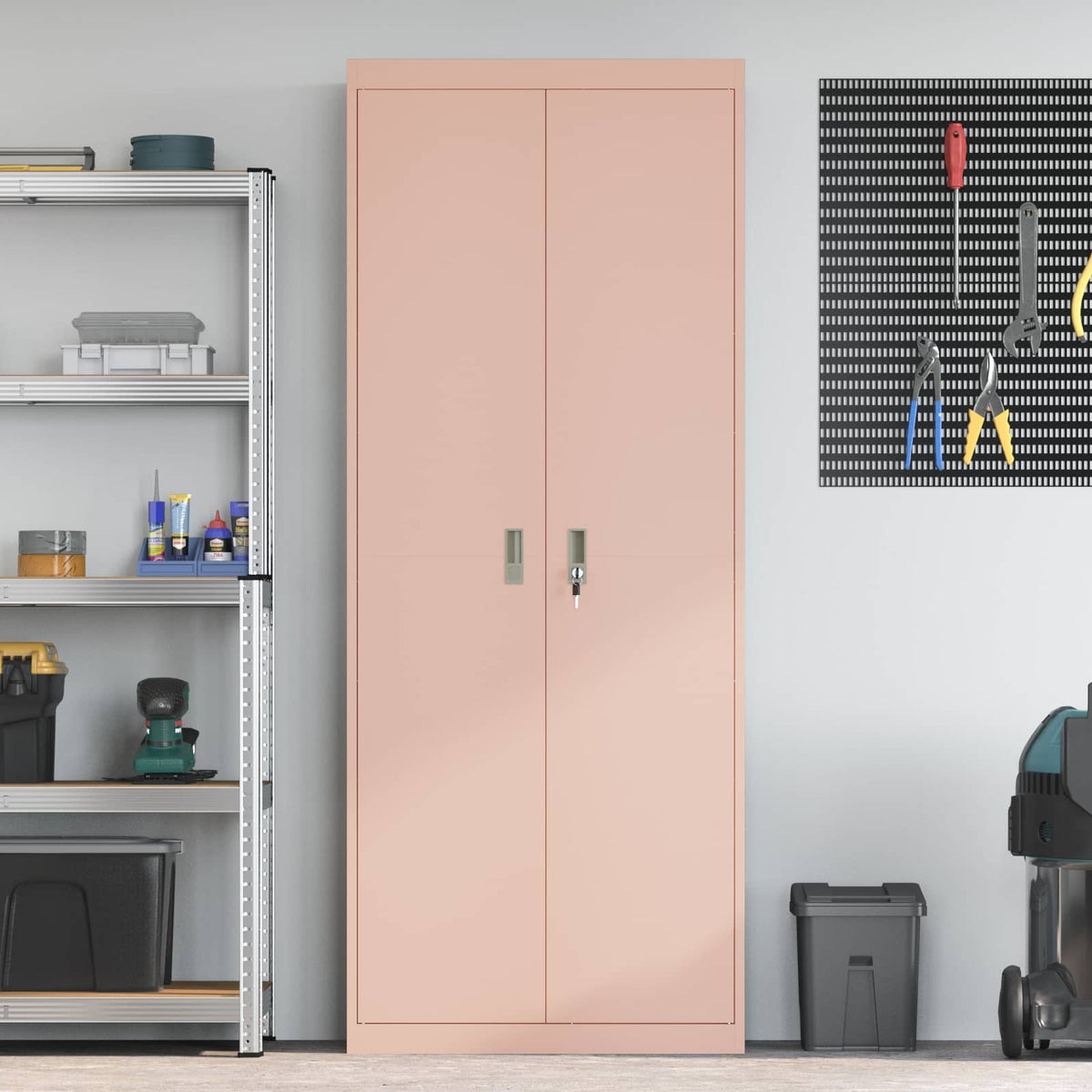 vidaXL Storage Cabinet Pink 80 x 40 x200 cm Steel