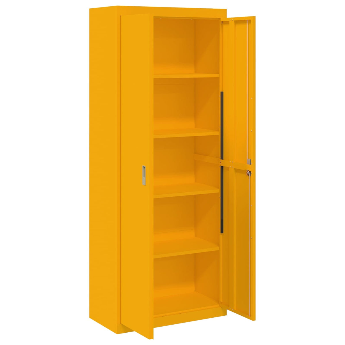 vidaXL Storage Cabinet Mustard Yellow 80 x 40 x200 cm Steel