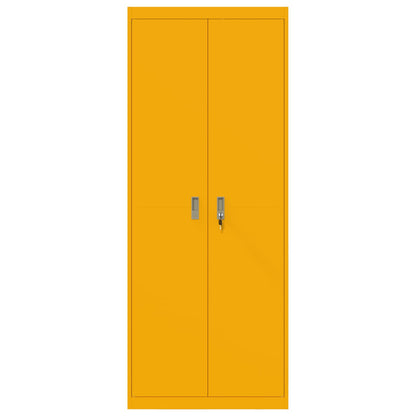 vidaXL Storage Cabinet Mustard Yellow 80 x 40 x200 cm Steel