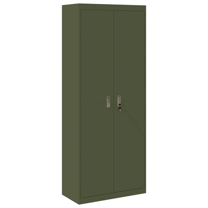 vidaXL Storage Cabinet Olive Green 80 x 40 x200 cm Steel