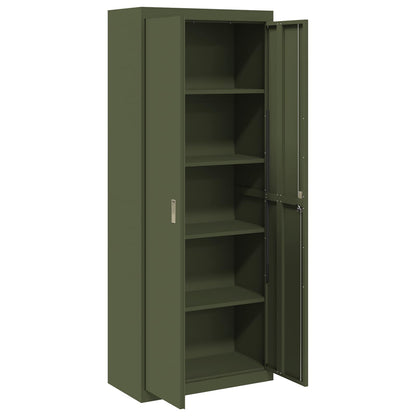 vidaXL Storage Cabinet Olive Green 80 x 40 x200 cm Steel