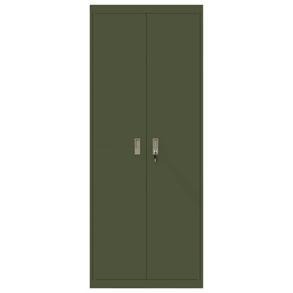 vidaXL Storage Cabinet Olive Green 80 x 40 x200 cm Steel