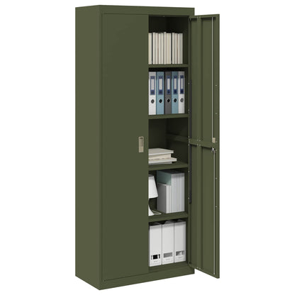 vidaXL Storage Cabinet Olive Green 80 x 40 x200 cm Steel