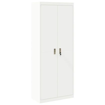 vidaXL Storage Cabinet White 80 x 40 x200 cm Steel