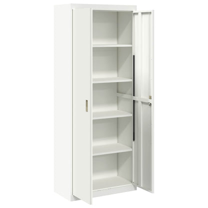 vidaXL Storage Cabinet White 80 x 40 x200 cm Steel