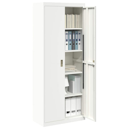 vidaXL Storage Cabinet White 80 x 40 x200 cm Steel