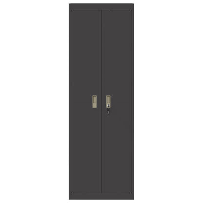 vidaXL Storage Cabinet Black 60 x 40 x180 cm Steel
