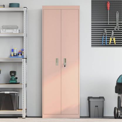 vidaXL Storage Cabinet Pink 60 x 40 x180 cm Steel