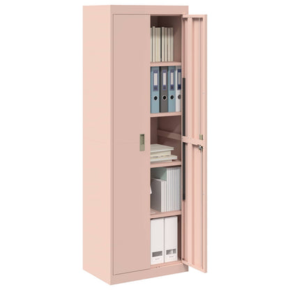 vidaXL Storage Cabinet Pink 60 x 40 x180 cm Steel