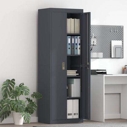vidaXL Storage Cabinet Anthracite 60 x 40 x180 cm Steel