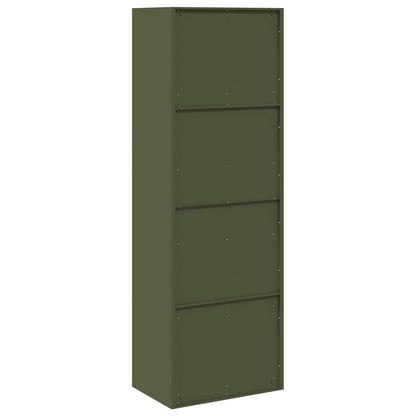 vidaXL Storage Cabinet Olive Green 60 x 40 x180 cm Steel