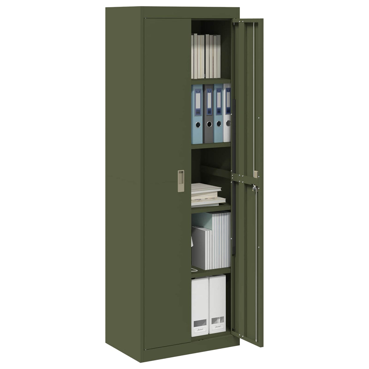 vidaXL Storage Cabinet Olive Green 60 x 40 x180 cm Steel