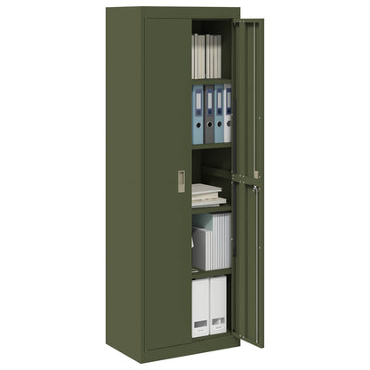 vidaXL Storage Cabinet Olive Green 60 x 40 x180 cm Steel