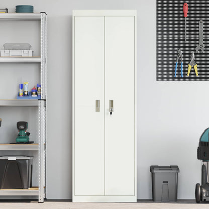 vidaXL Storage Cabinet White 60 x 40 x180 cm Steel
