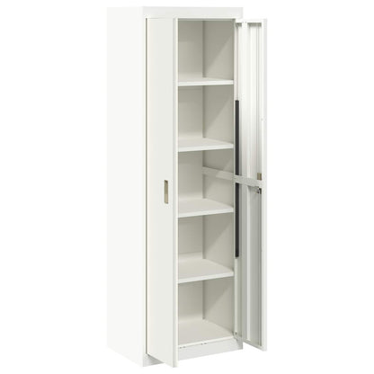 vidaXL Storage Cabinet White 60 x 40 x180 cm Steel