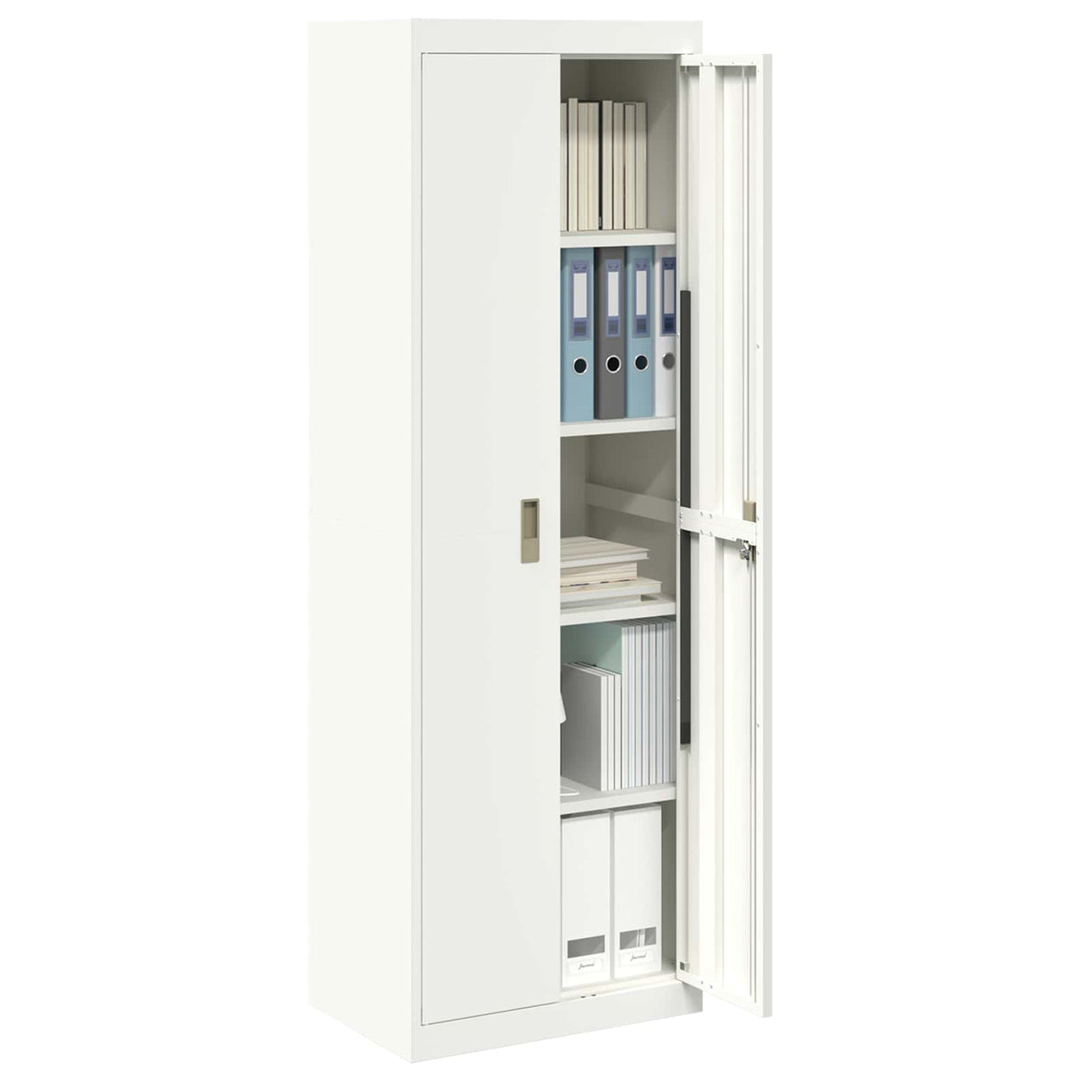 vidaXL Storage Cabinet White 60 x 40 x180 cm Steel