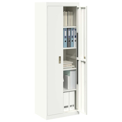 vidaXL Storage Cabinet White 60 x 40 x180 cm Steel