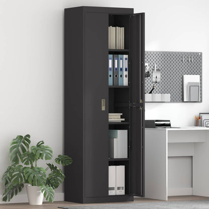 vidaXL Storage Cabinet Black 60 x 40 x200 cm Steel