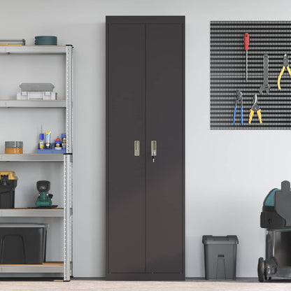 vidaXL Storage Cabinet Black 60 x 40 x200 cm Steel