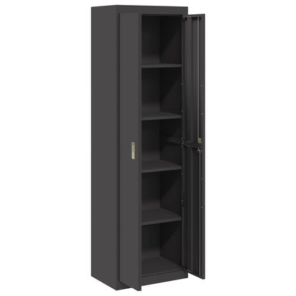 vidaXL Storage Cabinet Black 60 x 40 x200 cm Steel