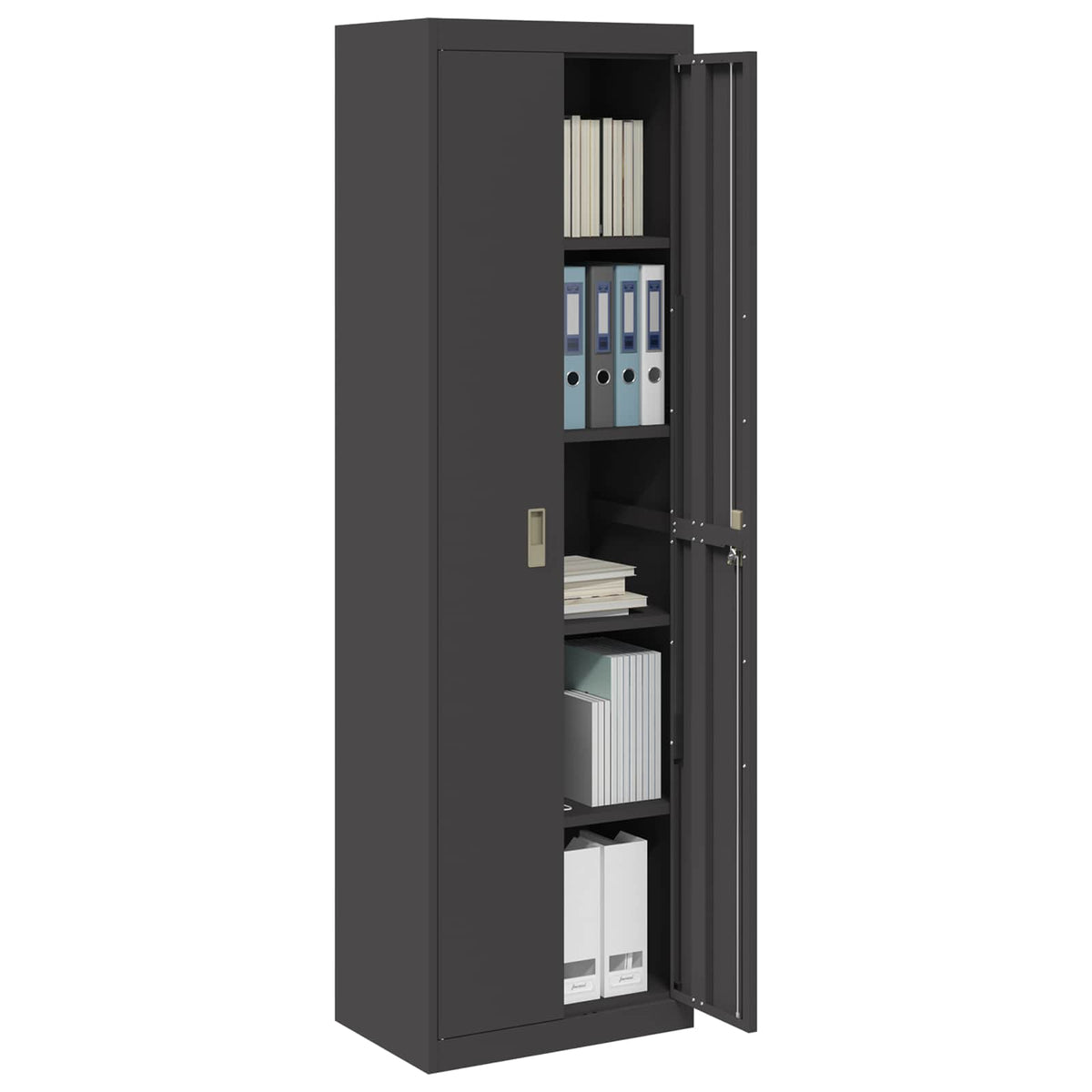 vidaXL Storage Cabinet Black 60 x 40 x200 cm Steel