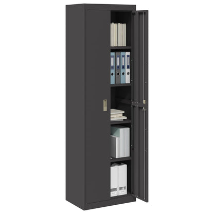 vidaXL Storage Cabinet Black 60 x 40 x200 cm Steel