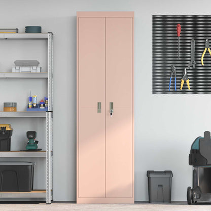 vidaXL Storage Cabinet Pink 60 x 40 x200 cm Steel