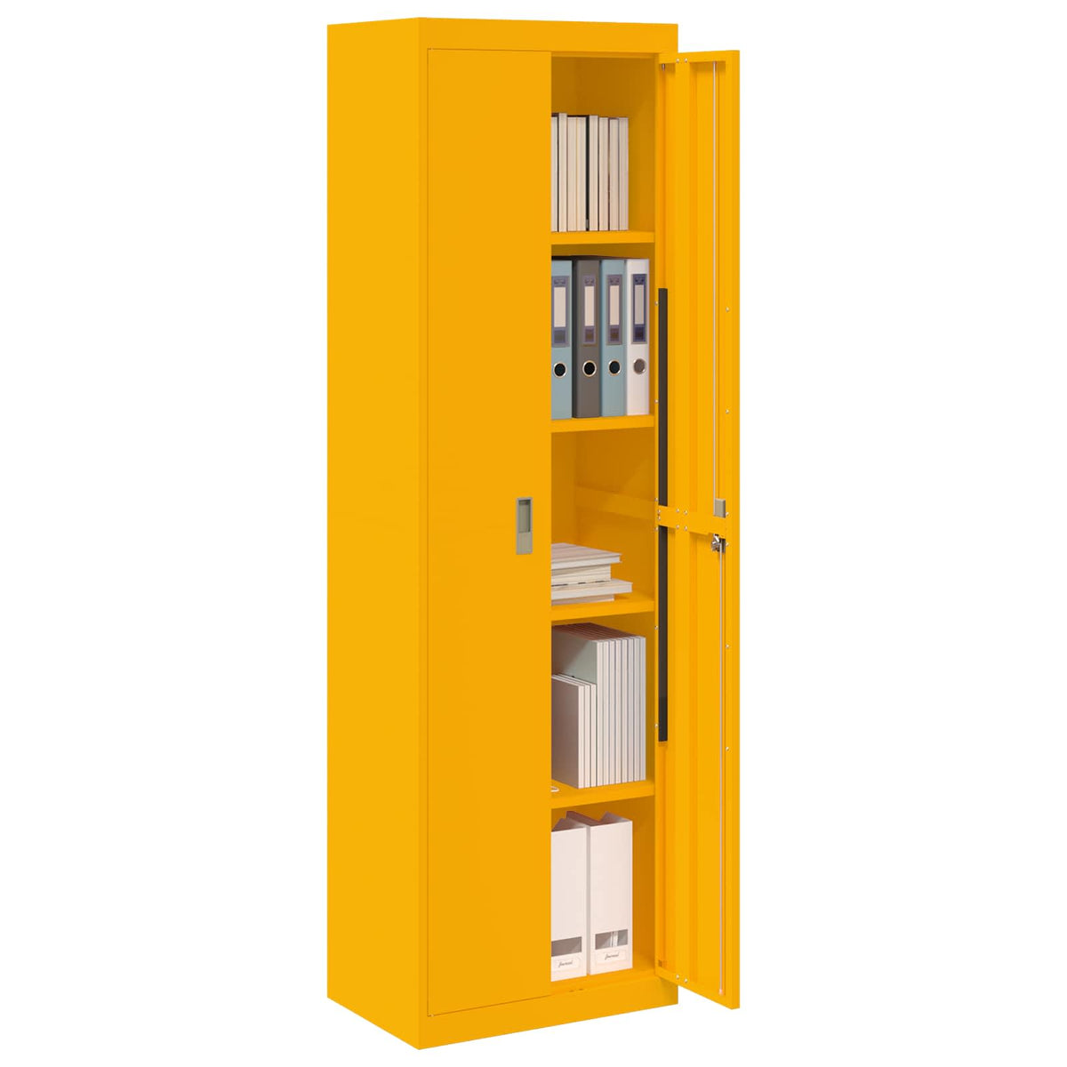 vidaXL Storage Cabinet Mustard Yellow 60 x 40 x200 cm Steel