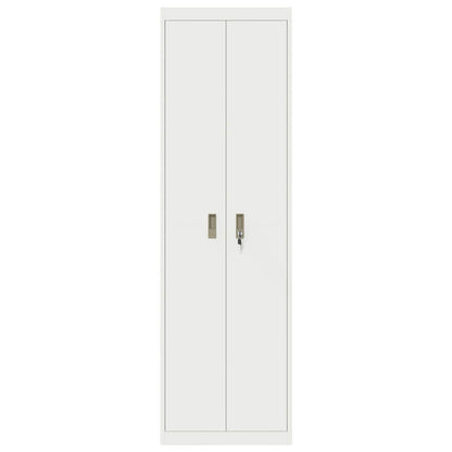 vidaXL Storage Cabinet White 60 x 40 x200 cm Steel