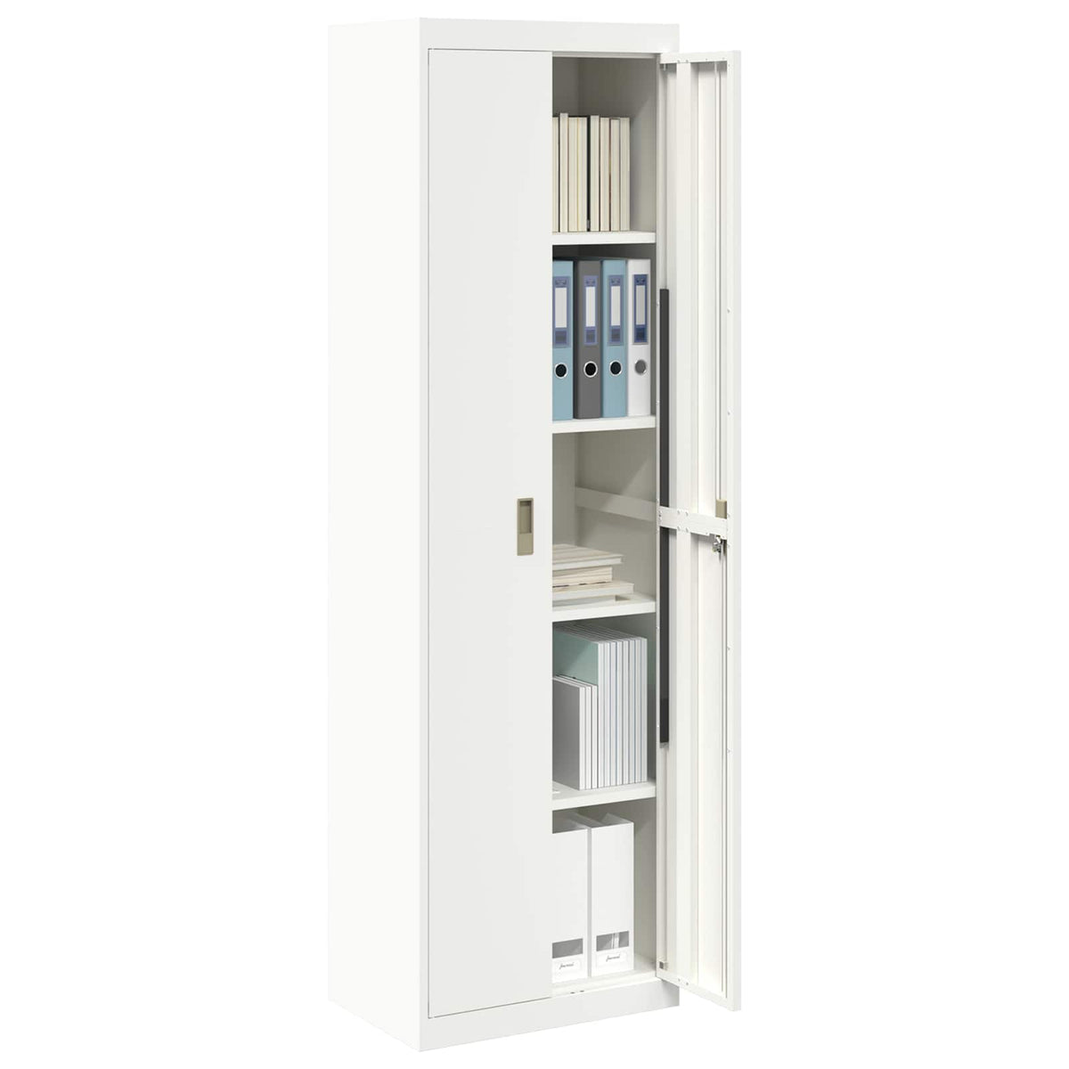 vidaXL Storage Cabinet White 60 x 40 x200 cm Steel