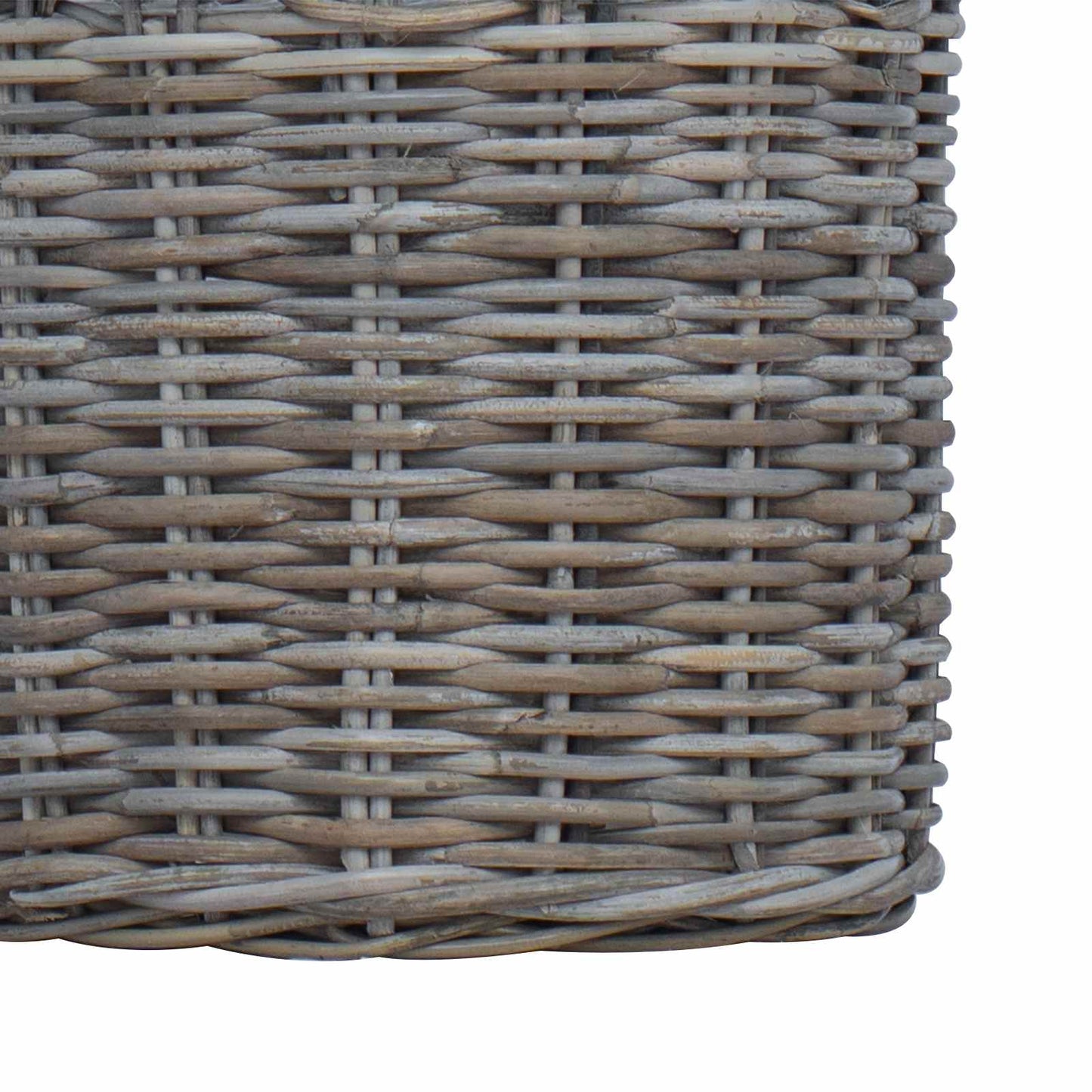 vidaXL Planter Basket with Storage 2 pcs Grey Lacak Rattan