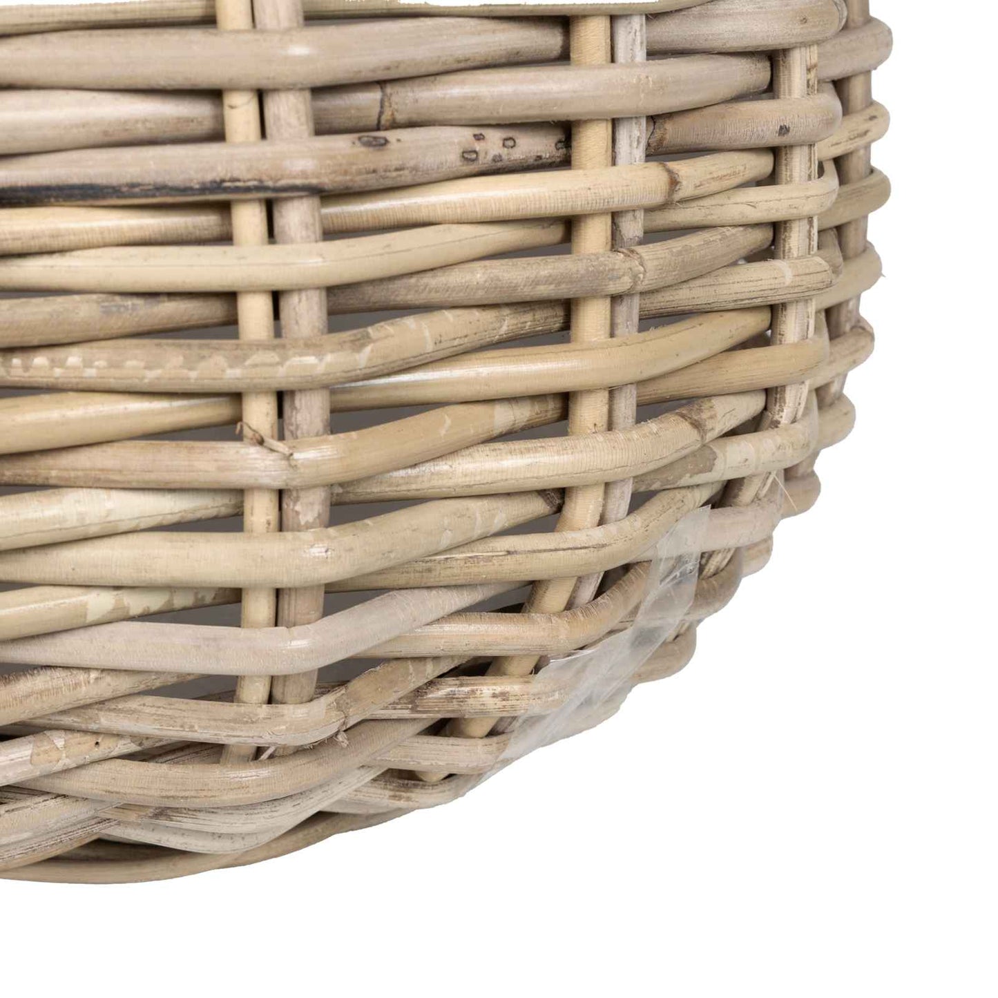vidaXL Planter Basket with Storage 2 pcs Natural Grey Kubu Rattan