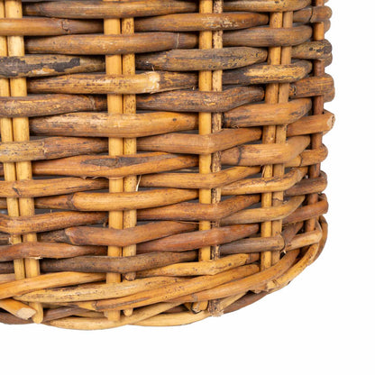 vidaXL Planter Basket GENDT 2 pcs Natural Brown Kubu Rattan