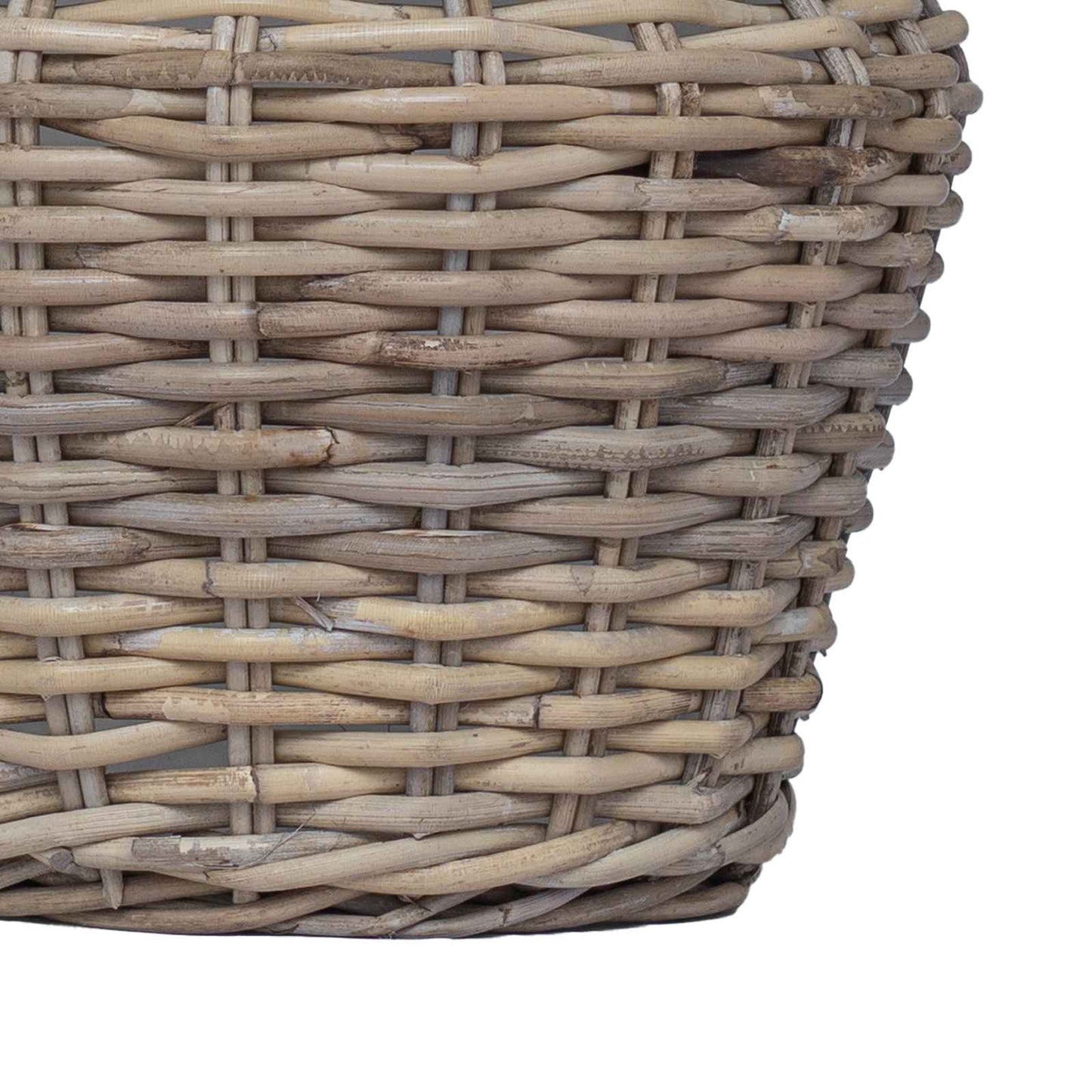 vidaXL Planter Basket with Storage 2 pcs Natural Grey Kubu Rattan
