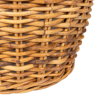 vidaXL Planter Basket GENDT 2 pcs Natural Brown Kubu Rattan