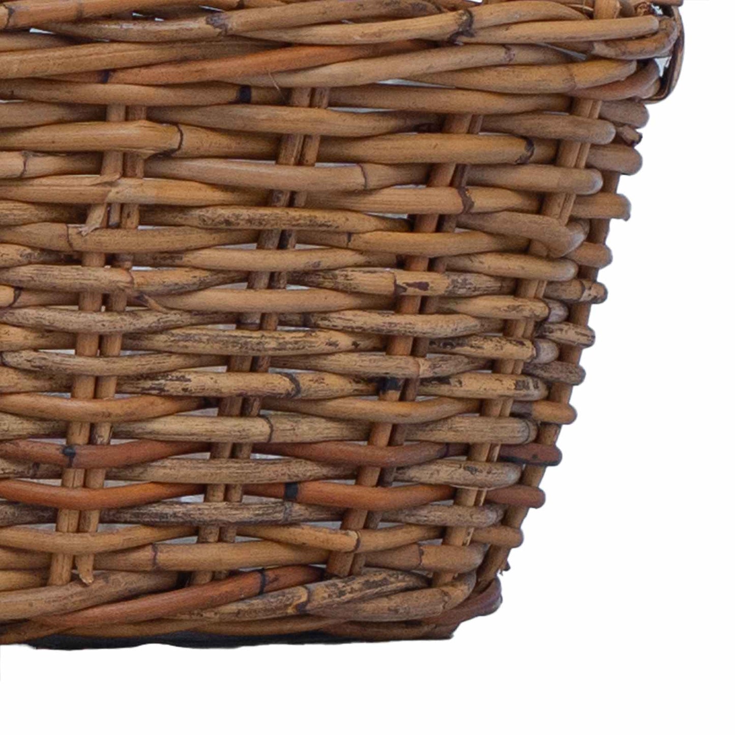 vidaXL Planter Basket with Storage 2 pcs Brown Lacak Rattan
