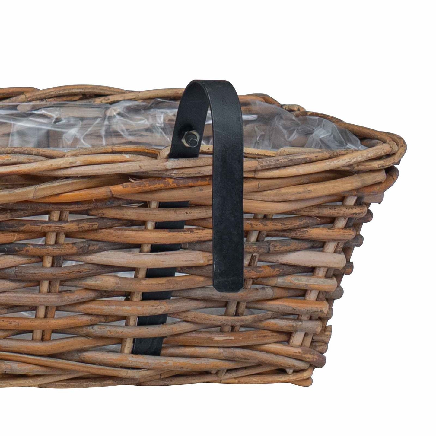 vidaXL Hanging Planter Basket 2 pcs Brown 48 x 22 x 15 cm Lacak Rattan