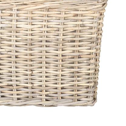 vidaXL Planter Basket GENDT 2 pcs Natural Grey Kubu Rattan