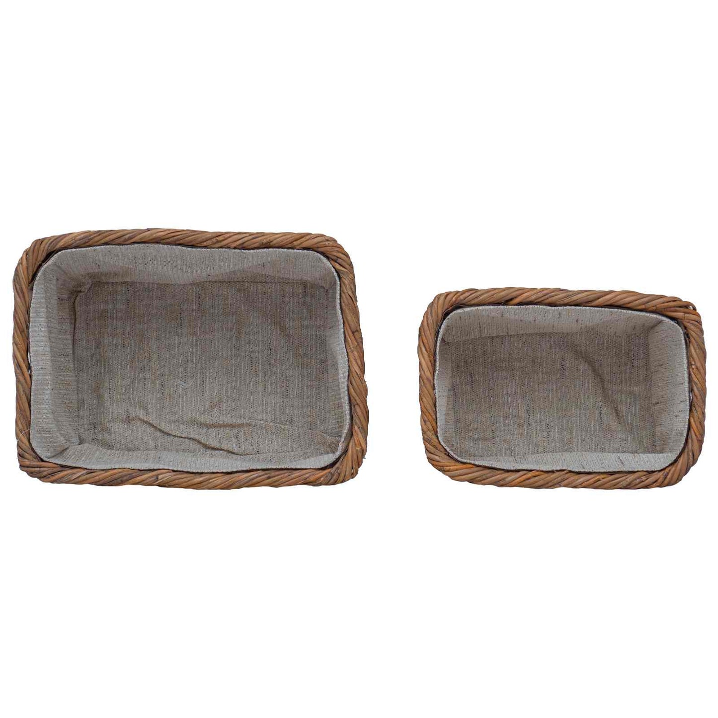 vidaXL Firewood Basket 2 pcs Brown Lacak Rattan
