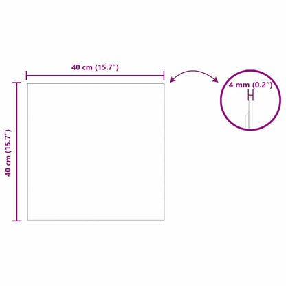 vidaXL Wall Mirror Square 40 x 40 cm Tempered Glass