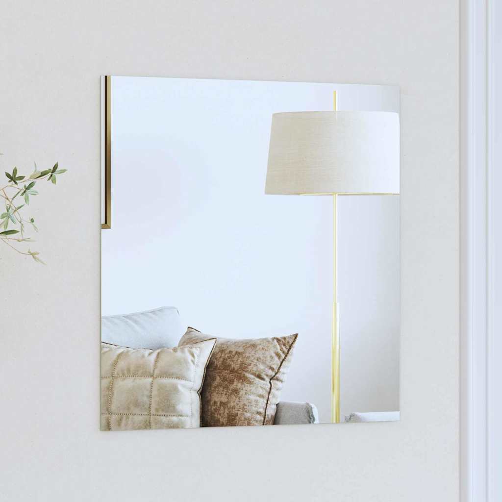 vidaXL Wall Mirror Square 50 x 50 cm Tempered Glass
