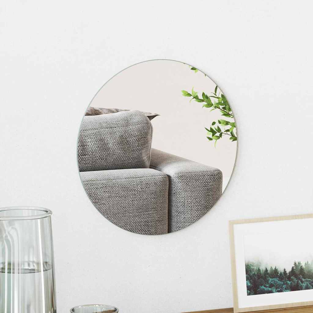 vidaXL Wall Mirror Round Ø 30 cm Tempered Glass