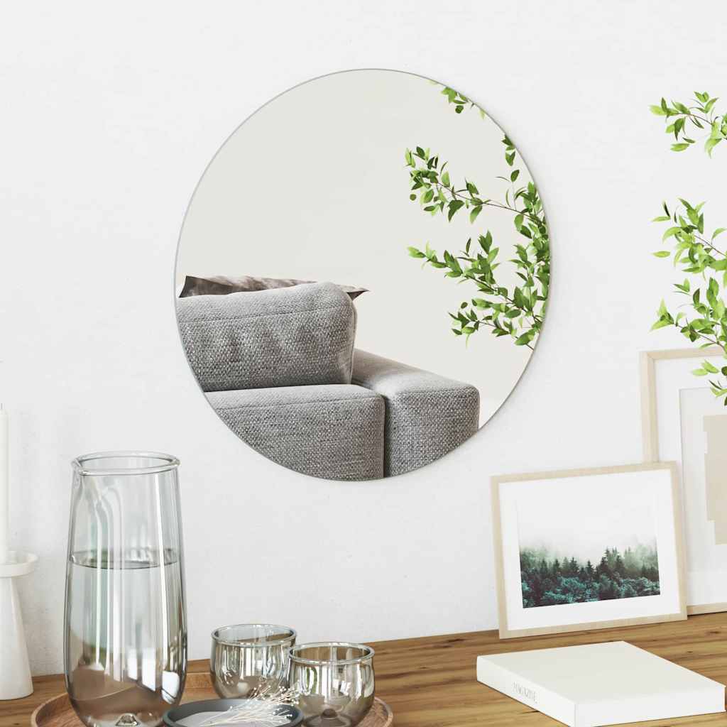 vidaXL Wall Mirror Round Ø 40 cm Tempered Glass