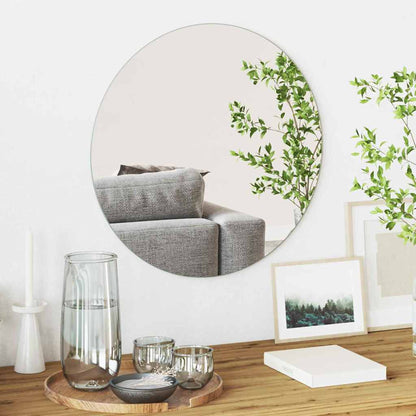 vidaXL Wall Mirror Round Ø 50 cm Tempered Glass