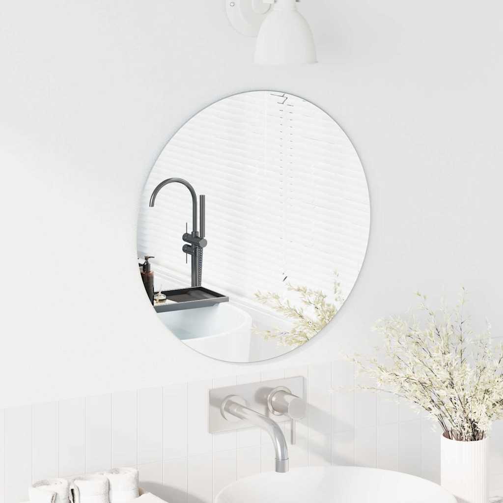 vidaXL Wall Mirror Round Ø 50 cm Tempered Glass