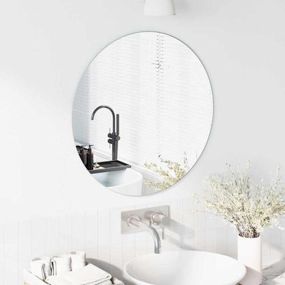 vidaXL Wall Mirror Round Ø 60 cm Tempered Glass
